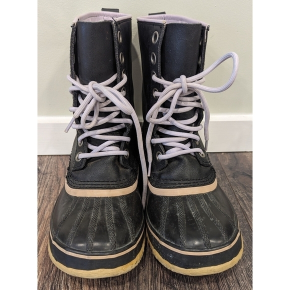 Sorel 1964 Premium Waterproof Canvas Winter Boots in Black Size 7 - Picture 2 of 13